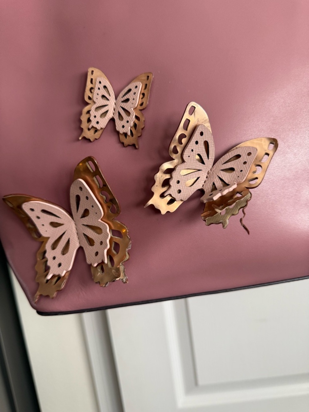 kate spade Pink Leather Butterfly Tote - Picture 3 of 9